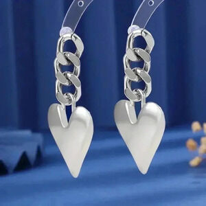 Vintage Pendant Earrings (Color: Silvery)